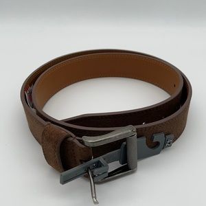 1901 NWT Brown Suede Leather Belt Size 42